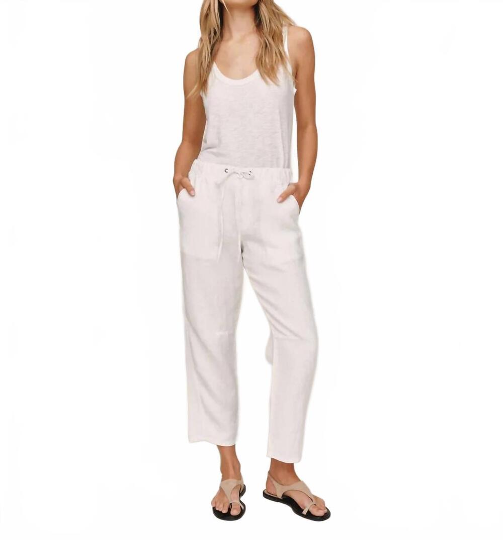 NEW BELLA DAHL soft barrel zip front pant in white